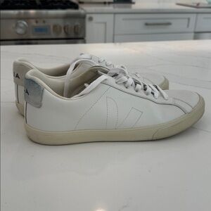 Veja White and Gray Sneakers